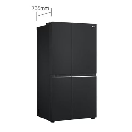 LG 647L Smart Inverter Compressor™ Side by Side Refrigerator in Essence Matte Black