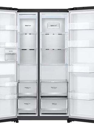 LG 647L Smart Inverter Compressor™ Side by Side Refrigerator in Essence Matte Black
