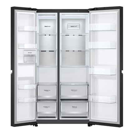 LG 647L Smart Inverter Compressor™ Side by Side Refrigerator in Essence Matte Black