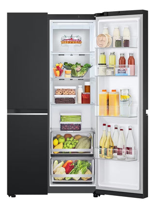 LG 647L Smart Inverter Compressor™ Side by Side Refrigerator in Essence Matte Black