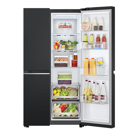 LG 647L Smart Inverter Compressor™ Side by Side Refrigerator in Essence Matte Black
