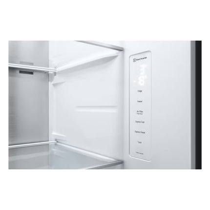 LG 647L Smart Inverter Compressor™ Side by Side Refrigerator in Essence Matte Black