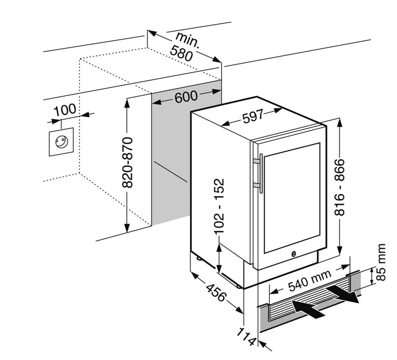 Liebherr 108L Undercounter Fridge