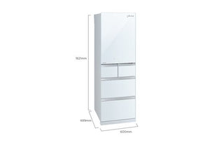 Mitsubishi 455L Multi-Door Refrigerator (Glass White)