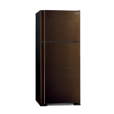 Mitsubishi 510L 2-Door Refrigerator (Brown Wave Line)