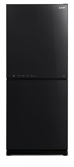 Mitsubishi 421L 2-Door Refrigerator (Glass Black)