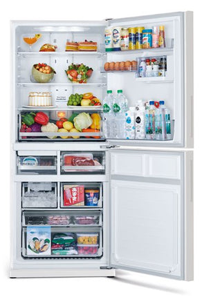 Mitsubishi 421L 2-Door Refrigerator (Glass White)