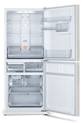 Mitsubishi 421L 2-Door Refrigerator (Glass White)