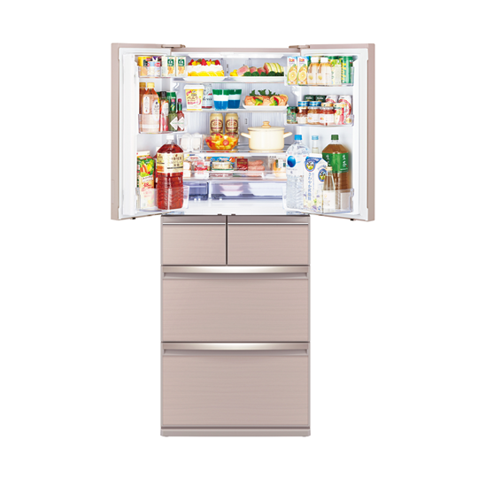 Mitsubishi 470L Multi-Door Refrigerator (Glass Beige) – Fridge SG Mitsubishi 470L Multi-Door Refrigerator (Glass Beige) – Fridge SG
