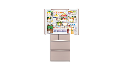 Mitsubishi 600L Multi-Door Refrigerator (Glass Beige)