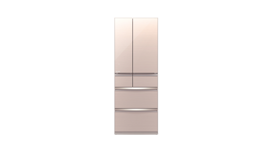 Mitsubishi 600L Multi-Door Refrigerator (Glass Beige)