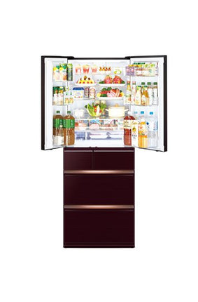 Mitsubishi 600L Multi-Door Refrigerator (Glass Brown)