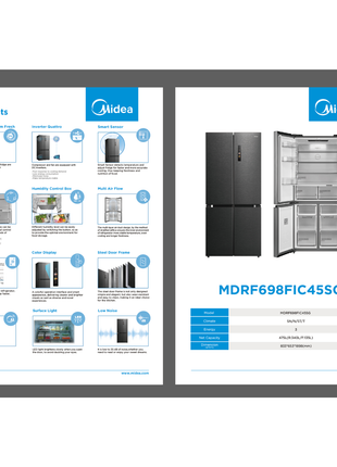 Midea 518L French Door Refrigerator