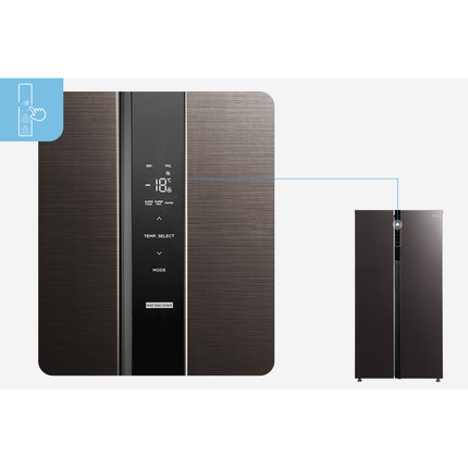 Midea 548L Side By Side Refrigerator Black