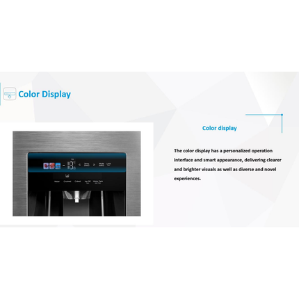 Midea 574L Side by Side Refrigerator with Ice Maker