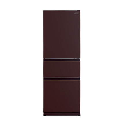 Mitsubishi 328L 3-Door Refrigerator (Glass Brown)
