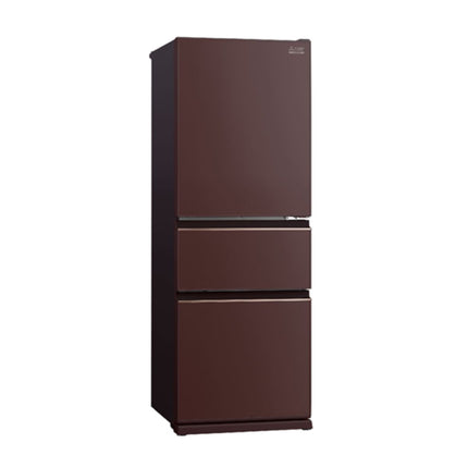 Mitsubishi 328L 3-Door Refrigerator (Glass Brown)