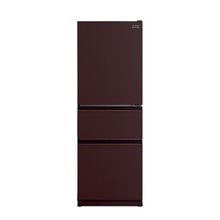 Mitsubishi 363L 3-Door Refrigerator (Glass Brown)