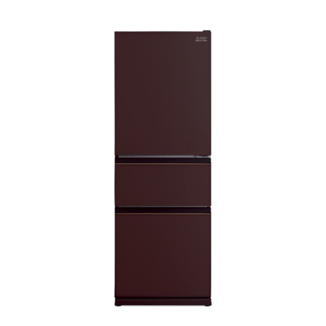 Mitsubishi 363L 3-Door Refrigerator (Glass Brown)