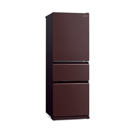 Mitsubishi 363L 3-Door Refrigerator (Glass Brown)