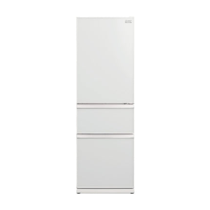Mitsubishi 363L 3-Door Refrigerator (Glass White)