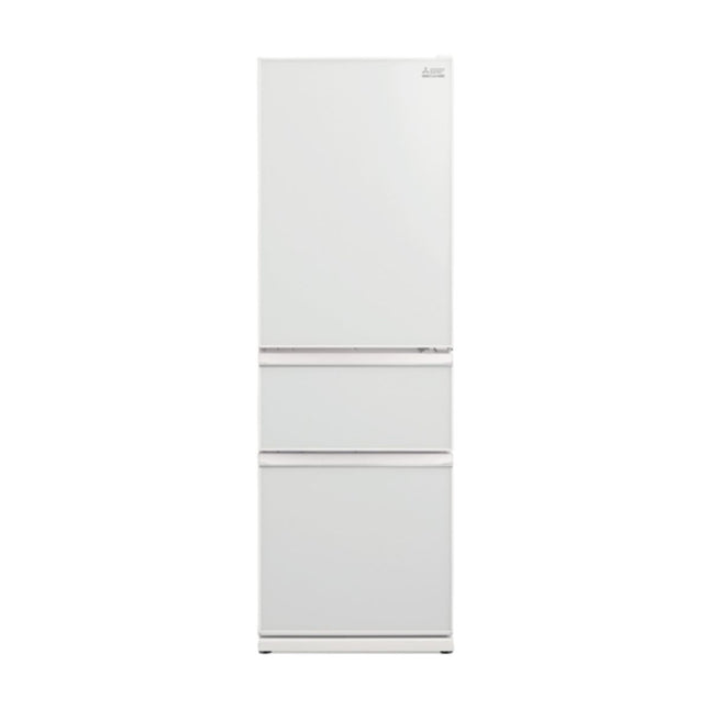 Mitsubishi 363L 3-Door Refrigerator (Glass White)
