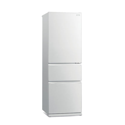 Mitsubishi 363L 3-Door Refrigerator (Glass White)