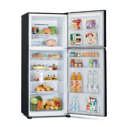 Mitsubishi 378L 2-Door Refrigerator (Glass Black)