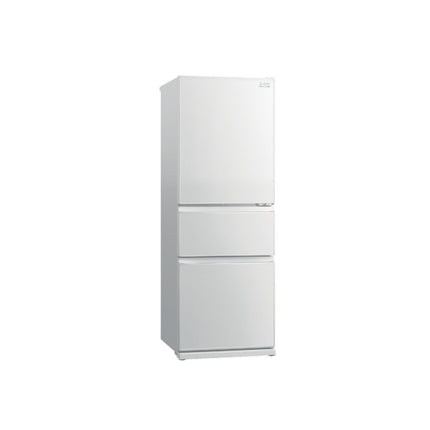 Mitsubishi 328L 3-Door Refrigerator (Glass White)
