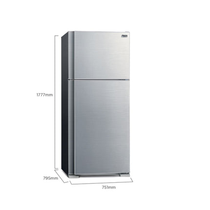 Mitsubishi 510L 2-Door Refrigerator (Stainless Steel)