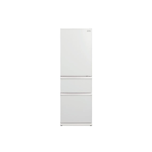 Mitsubishi 328L 3-Door Refrigerator (Glass White)