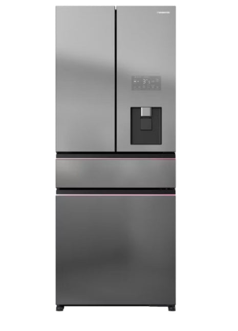 Panasonic 540L Premium Frosted Titanium Glass Design 4-door Refrigerator PRIME+ Edition