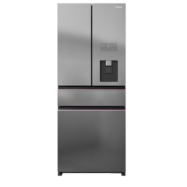 Panasonic 540L Premium Frosted Titanium Glass Design 4-door Refrigerator PRIME+ Edition