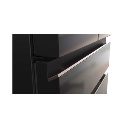 Panasonic 540L Premium Frosted Titanium Glass Design 4-door Refrigerator PRIME+ Edition