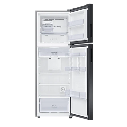 Samsung 345L Inverter Compressor Two Door Top Freezer Refrigerator (Clean Black)