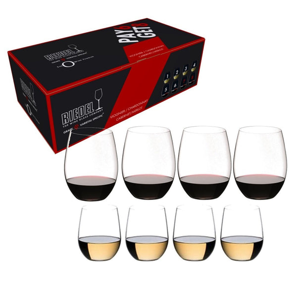 Riedel O Tumbler Cabernet/Merlot + Viognier/Chardonnay (Set of 8)