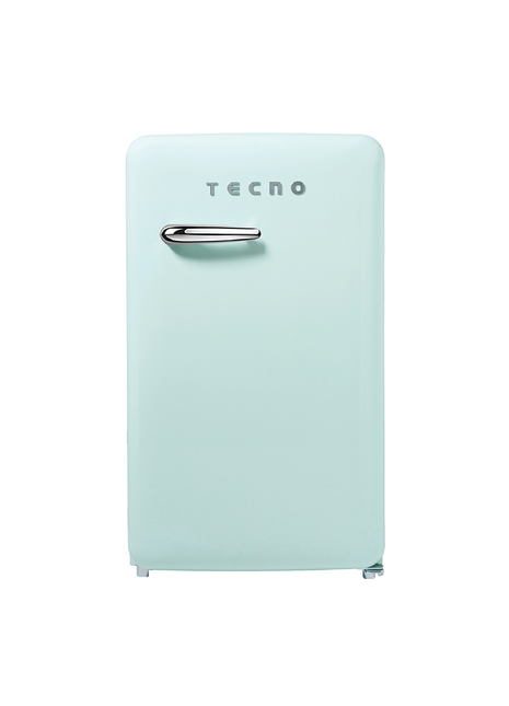 Tecno 120L 1 Door Retro Series Frost-Free Freezer/Fridge (Cream/Mint)