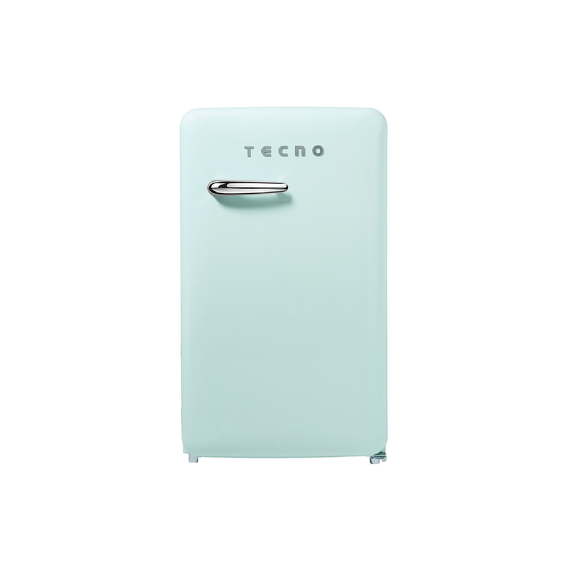 Tecno 120L 1 Door Retro Series Frost-Free Freezer/Fridge (Cream/Mint)