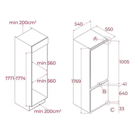 Teka 244L Integrated Refrigerator