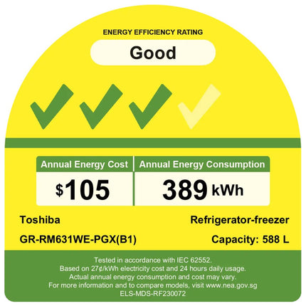 Toshiba 588L Multi-Door Refrigerator