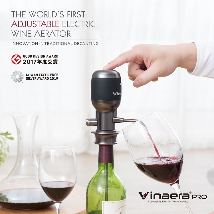 Vinaera Pro Adjustable Electric Wine Aerator