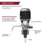 Vinaera Pro Adjustable Electric Wine Aerator