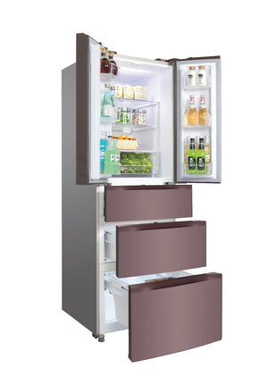 EuropAce 363L Latte Glass Multi-Door Fridge (5-Door) Versa Zone