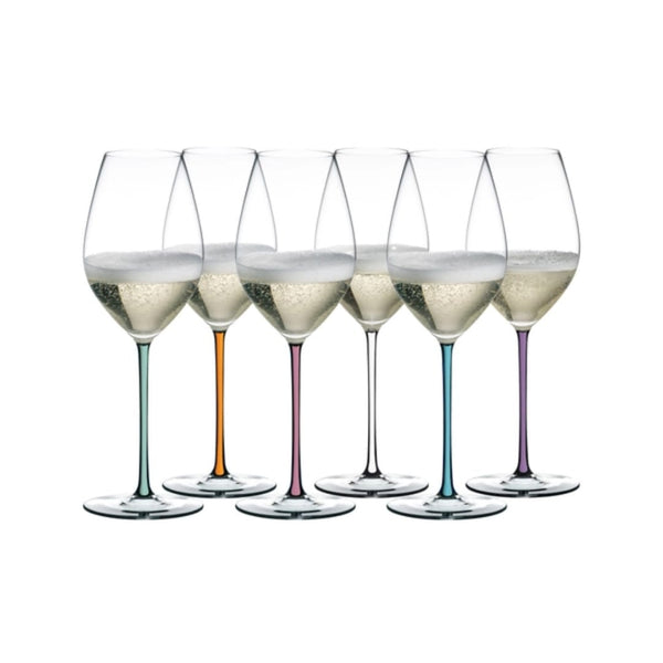 Riedel Fatto A Mano Gift Set Champagne Wine Glass (Set of 6 Pastel)