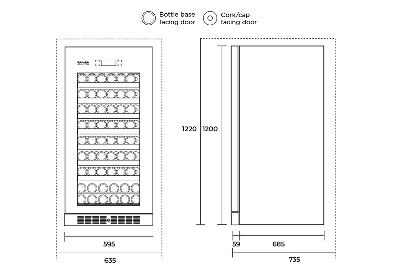 Kadeka 106 Inverter Technology Bot Wine Cabinet