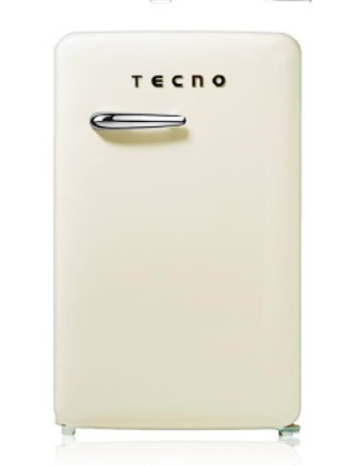 Tecno 120L 1 Door Retro Series Frost-Free Freezer/Fridge (Cream/Mint)