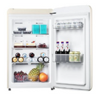 Tecno 120L 1 Door Retro Series Frost-Free Freezer/Fridge (Cream/Mint)