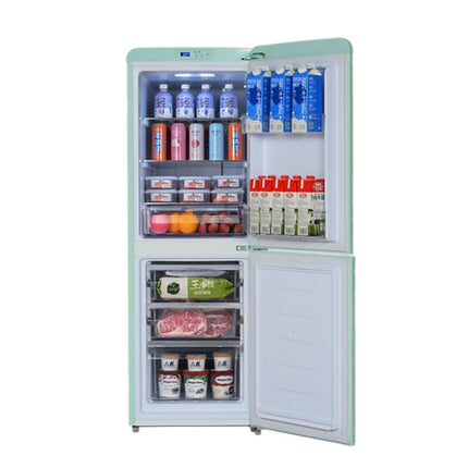 EuropAce 170L Retro 2-Door Fridge (Light Green)