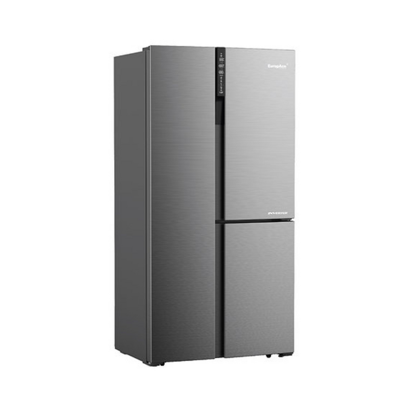 EuropAce 639L Premium 3 Door Side by Side Fridge Gun Metal