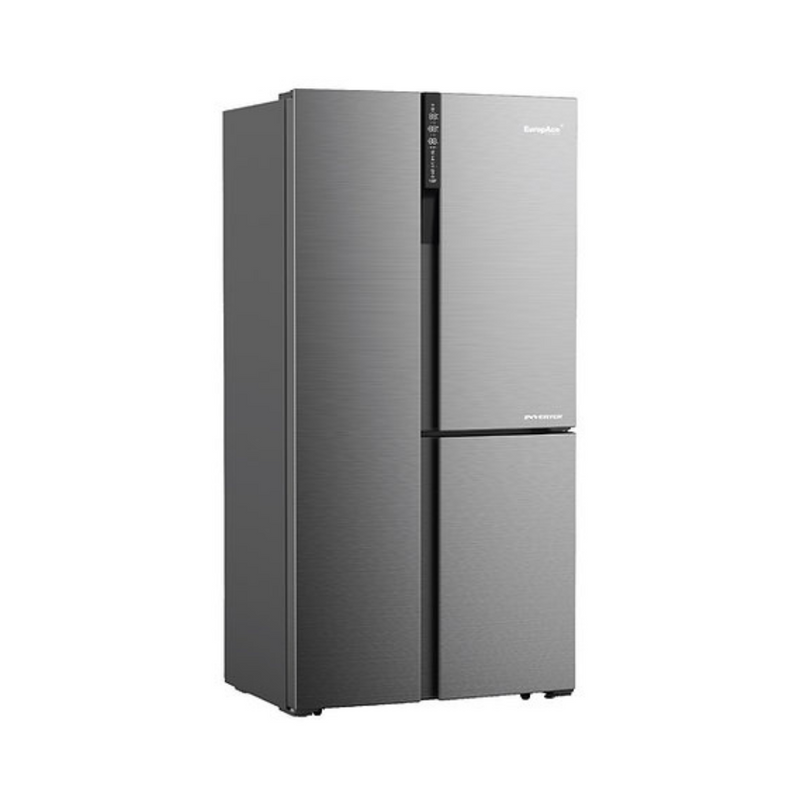 EuropAce 639L Premium 3 Door Side by Side Fridge (Gun Metal)